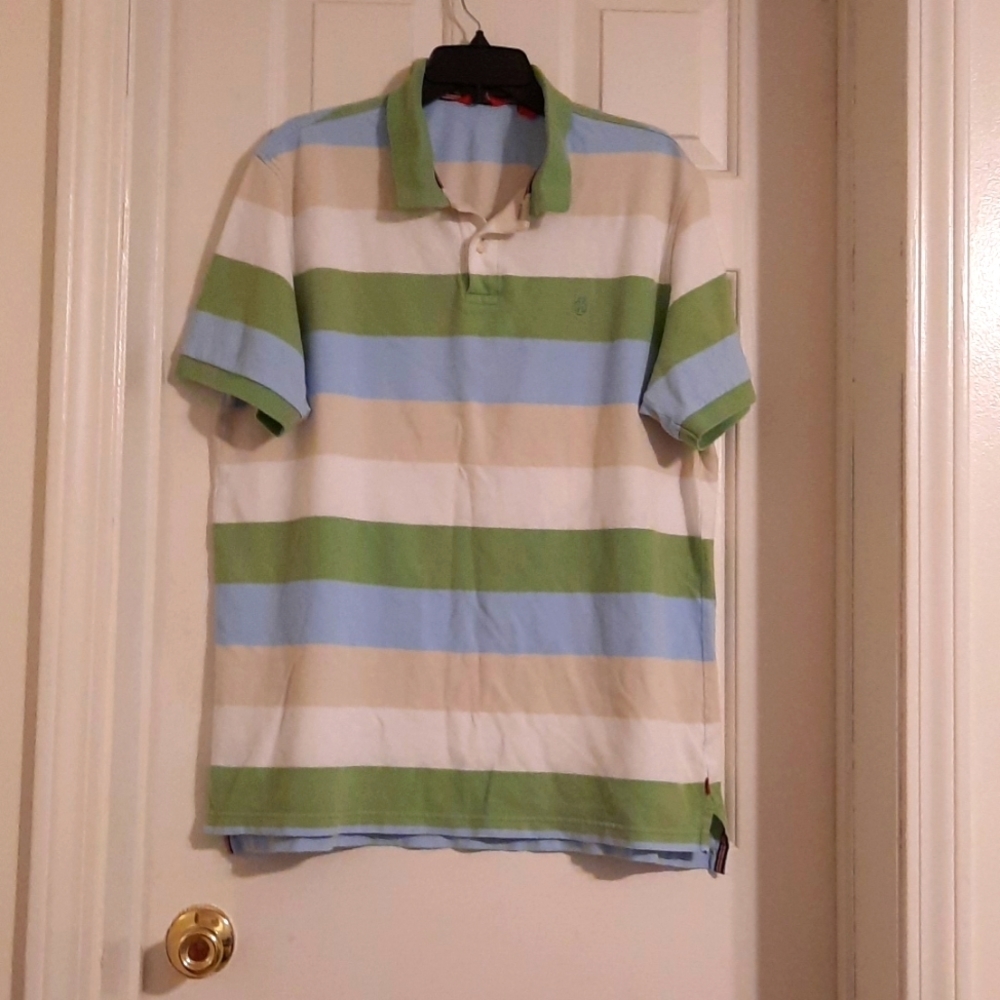 Izod Xl mens shirt blue, green, tan polo